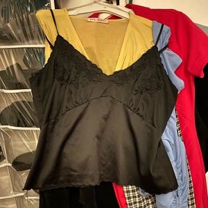 Black Zara silk top